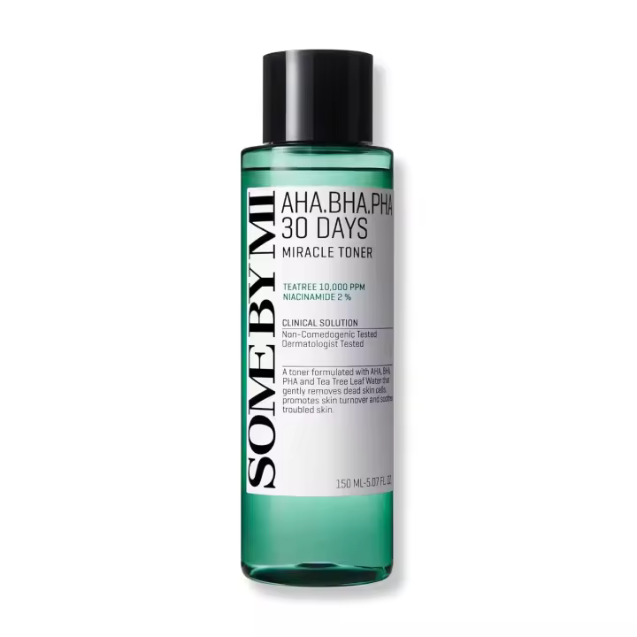 SOME BY MI AHA BHA PHA 30 Days Miracle 5.07oz, 150ml Tónico facial exfoliante con ácido salicílico para todo tipo de poros y aceite diarios - 1
