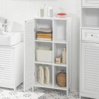 Armario de Baño Blanco con 1 Puerta y 3 Estantes Tamaño 48x24x96 cm - details 3