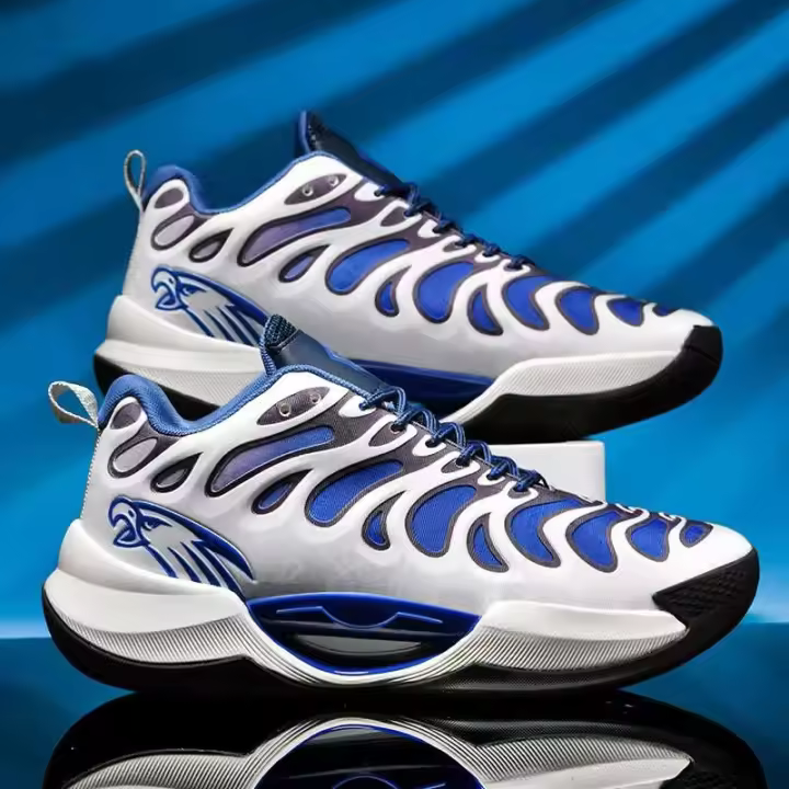 Zapatos deportivos informales de caña alta para uso al aire libre, zapatillas de baloncesto luminosas transfronterizas para las cuatro estaciones para hombres - 1