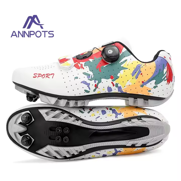 Zapatillas De Ciclismo Para Hombre, Zapatos Deportivos De Carbono Para Bicicleta De Velocidad, Tacos Planos De Carreras De Montaña Para Mujer, Calzado De Ciclismo De Carretera MTB - 1