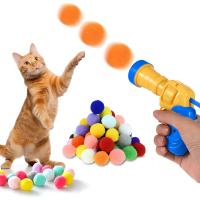 Juguete Para Gatos Con Bolas De Colores Y Lanzador De Bolas Juguete De Peluche Para Entrenamiento Y Juego En Casa Para Gatos Domésticos - details 0