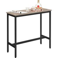 Mesa de Comedor de Acero Diseño Rectangular Estrecho Montaje Fácil Industrial - details 6