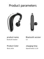 Auriculares inalámbricos K20 con Bluetooth, dispositivo de audio con micrófono HD, rotación de 180 °, oreja izquierda/derecha, Universal, para negocios, deporte, música, conductor de coche - details 9