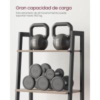 Estantería de 5 Niveles, Librería Industrial, Fácil de Montar, para Salón, Dormitorio, Cocina, Marrón Rústico y Negro LLS45X - details 66