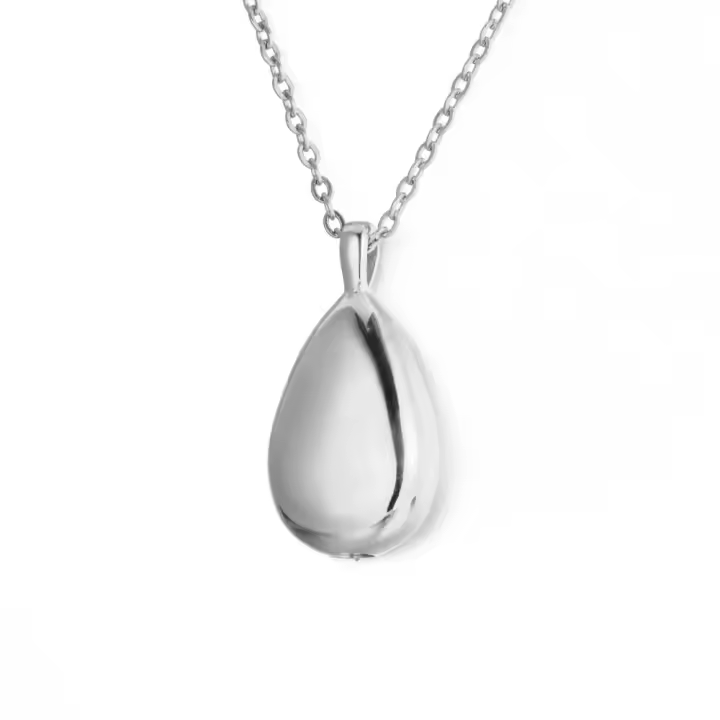 Colgante de collar de urna de cremación de gota de agua de acero inoxidable para soporte de cenizas 3 colores - 1