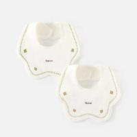 Paño absorbente giratorio de algodón para niña para hipo, toalla para saliva, babero para dentición de bebé, 2 piezas - details 1