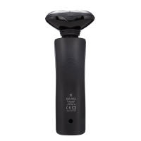 Kemei-maquinilla de afeitar eléctrica para hombre, recortadora de barba húmeda y seca, recargable, cabezal giratorio 3D, hojas duales, regalo de afeitado para papá y marido - details 1
