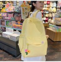 Mochila Impermeable de Nylon para Mujer Bolsa de Viaje Femenina Mochila Escolar para Niñas Adolescentes Bolsa de Libros de Color Sólido - details 22