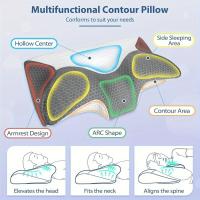 Viscoelástica cervical es almohada para el dolor de cuello y hombros, ergonómica, ortopédica, para dormir de lado - details 4