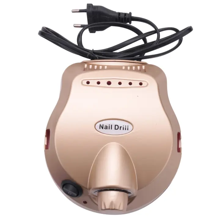 Máquina eléctrica para taladro de uñas, removedor de Gel para cutículas y manicura, juego de brocas para fresado, máquina de pedicura, molienda, enchufe europeo - 1