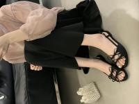 Zapatillas súper geniales, nuevo estilo de hadas de cabeza redonda abierta, sandalias planas de moda - details 19