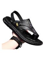 Verano 2025 hombres suela blanda color sólido antideslizante moda cien transpirable hombres zapatos de playa - details 3