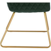 Cocina Vintage Tapizada con Reposabrazos Silla tocador, Tapizadas en Terciopelo Estructura de Metal Doradas - details 4
