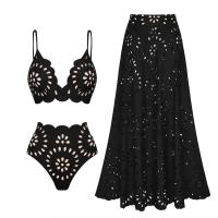 Falda larga sexy de una pieza para mujer, bikini rojo, traje de baño, ropa de playa, 2021 - details 3