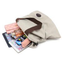Bolso de mano informal europeo y americano para mujer, bandolera de hombro portátil de lona Simple, bolso cruzado de gran capacidad - details 19