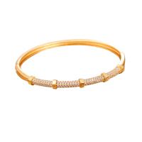 Pulsera de Oro Plateado Joyería Ligera para Mujeres con Piedras de Zirconia - details 0