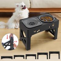 Comedero para Mascotas 3 en 1 Tazones de Alimentación Lentos Dobles Plegables con Altura Ajustable - details 5