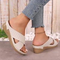 zapatos de zapatilla de tacón de cuña de verano para mujer - details 5