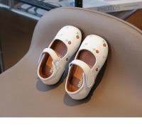 Zapatos de cuero para niños y niñas, zapatillas planas de princesa, versátiles, con flores dulces, fondo suave, antideslizantes, a la moda, novedad de otoño, 2024 - details 6