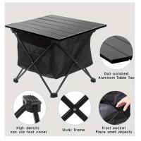 Mesa de camping plegable, mesa de playa portátil, mesa de aluminio plegable ligera con bolsa de almacenamiento - details 3