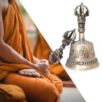 Conjunto de campana Dorje de objetos del Dharma hechos a mano, budista tibetano, decoración del hogar para meditación, oración, Reiki, curación de claridad - details 1