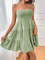 Mini vestido sin mangas combinado con chaleco tipo camiseta de verano para mujer, falda corta líquida para acampar - details 18