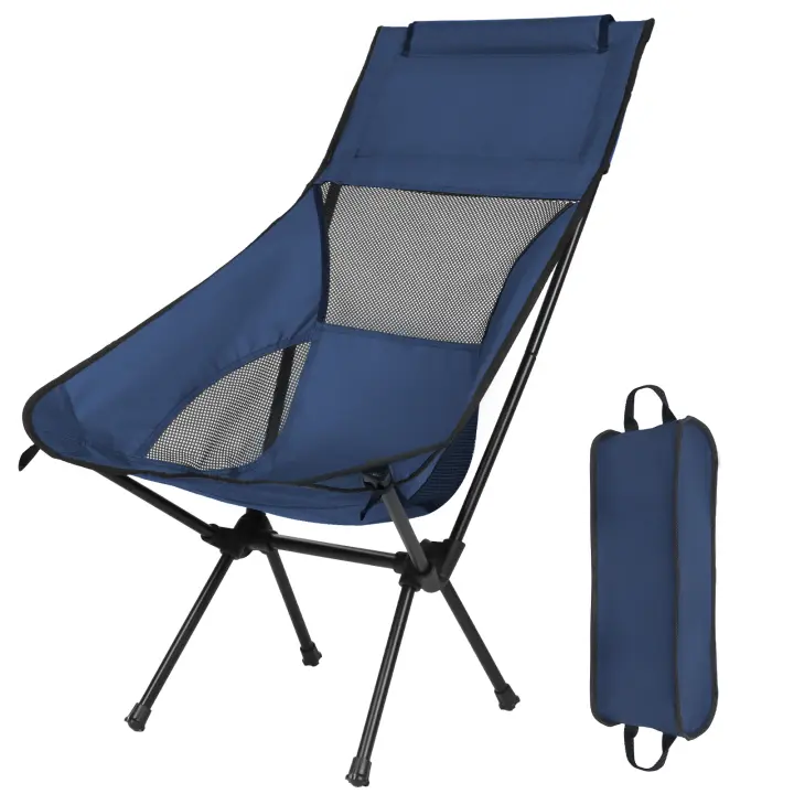 Silla plegable portátil para acampar, liviana, adecuada para caminatas al aire libre, pesca y picnics - 1