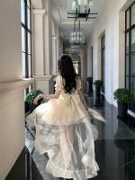 2025 Nueva princesa de media mariposa con palabras de amor, vestido de cola fina y brillante de jacquard, vestido de cumpleaños - details 6