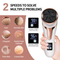 Eliminador eléctrico de callos para pies, limas electrónicas para pies, herramientas de pedicura para piel dura muerta, talones de piernas agrietados, recargable - details 2