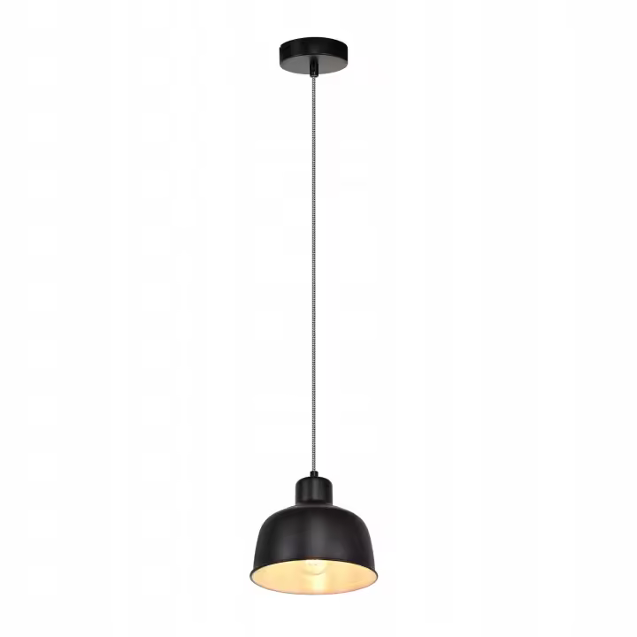 CBJKTX Lámpara colgante de metal negro E27 Diam.170cm Lámpara de mesa vintage Industrial 1 bombilla para sala de estar comedor dormitorio - 1
