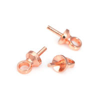 Cuentas de Perlas de Brasso Dorado 18K 40PCS Huecos Medios Suministros para Hacer Joyería DIY - details 2