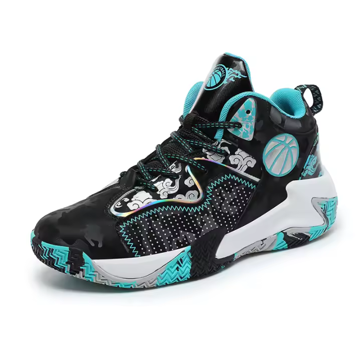 Zapatos de baloncesto de cuero de alta calidad para hombre, zapatillas de entrenamiento antideslizantes para exteriores, zapatos deportivos, zapatos de tenis informales transpirables - 1