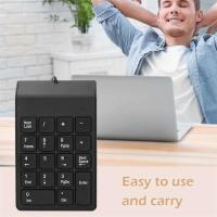 Wired USB Numeric Keypad  Number Pad Numpad Digital Keyboard 18 Keys for Laptop PC Notebook Tablets Accounting Teller Bank - details 1