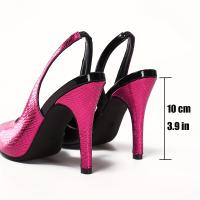 Zapatos De tacón De aguja para mujer, Elegantes Bombas De Vestir De Punta, Correa De Tobillo, Moda - details 4