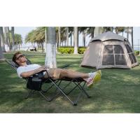 Silla de Camping Plegable con Respaldo Ajustable y reposapiés