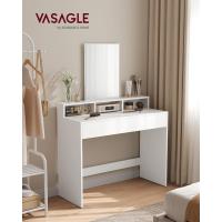 Mesa de Maquillaje con Espejo Grande, Gabinete con 2 Cajones y 3 Compartimentos, Estilo Moderno, Blanco - details 18