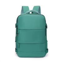 Mochila ligera para mujer, mochila escolar portátil de gran capacidad para estudiantes, mochila impermeable de viaje para ordenador portátil de color sólido - details 14