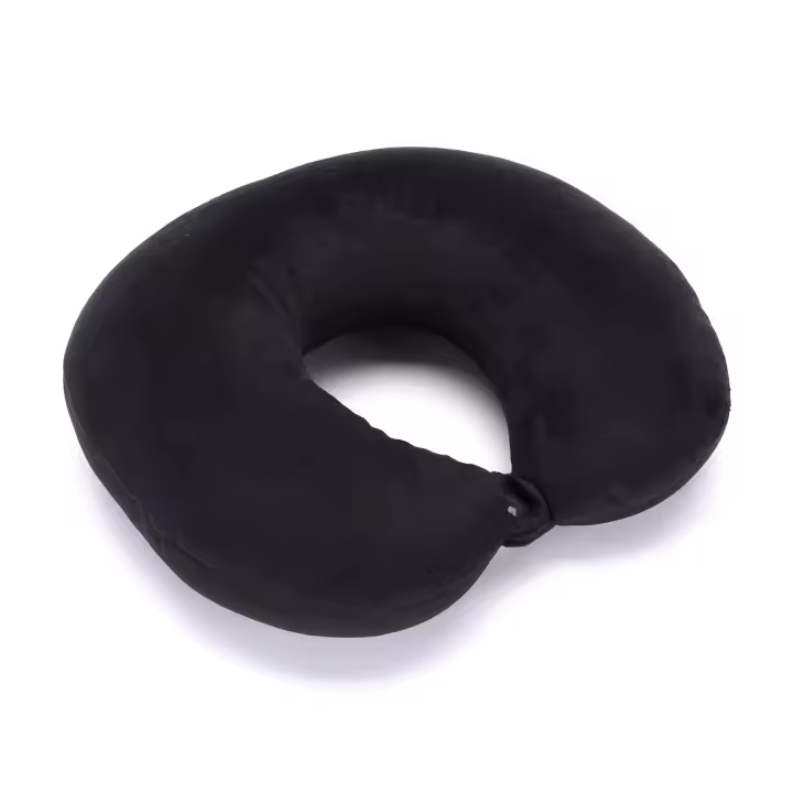 Almohada de Viaje en Forma de U Ultra-Suave con Partículas de Espuma - Lavable, Soporte para el Cuello para Todas las Estaciones y Ocio al Aire Libre - 1