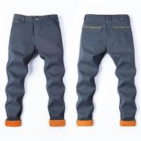 Pantalones de pierna recta de moda coreana para hombre, pantalones informales gruesos térmicos cálidos para nieve, nuevos pantalones de negocios ajustados, invierno - details 13