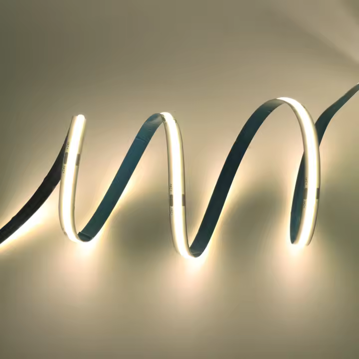 Tira de luces LED COB de 5M, 12V, 24V, 8MM de ancho, cinta Flexible de diodo 320 K, 3000K, 4000K, 6000K, para habitación - 1