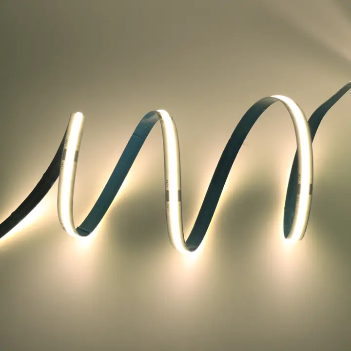 Tira de luces LED COB de 5M, 12V, 24V, 8MM de ancho, cinta Flexible de diodo 320 K, 3000K, 4000K, 6000K, para habitación - 1
