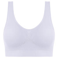 Sujetador deportivo de color sólido para mujer, top de fitness, gimnasio, yoga, entrenamiento atlético, suave, acolchado - details 31