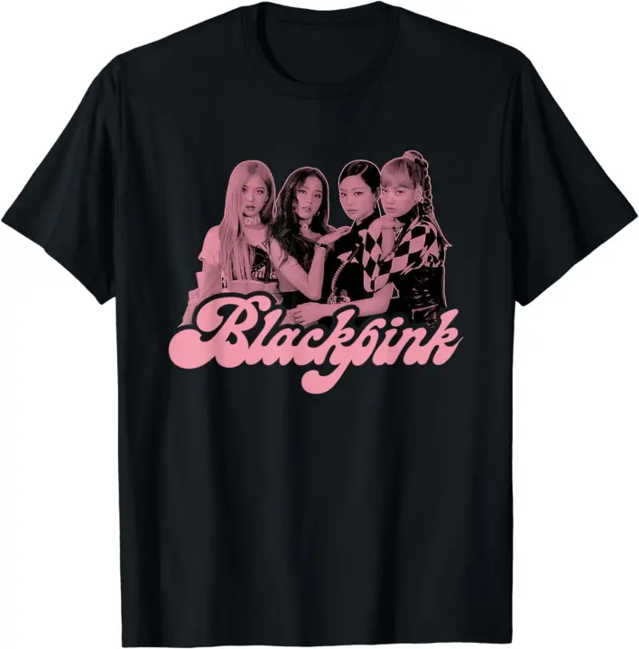 Camiseta de Foto Rosa BLACKPINK Moda para Hombres Camisetas - 1