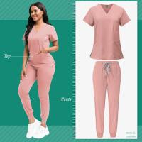 Uniforme de limpieza para mujer, Top exfoliante de enfermería, pantalones, traje médico, Ropa de Trabajo de niñera pediátrica, bata quirúrgica para quirófano, - details 20
