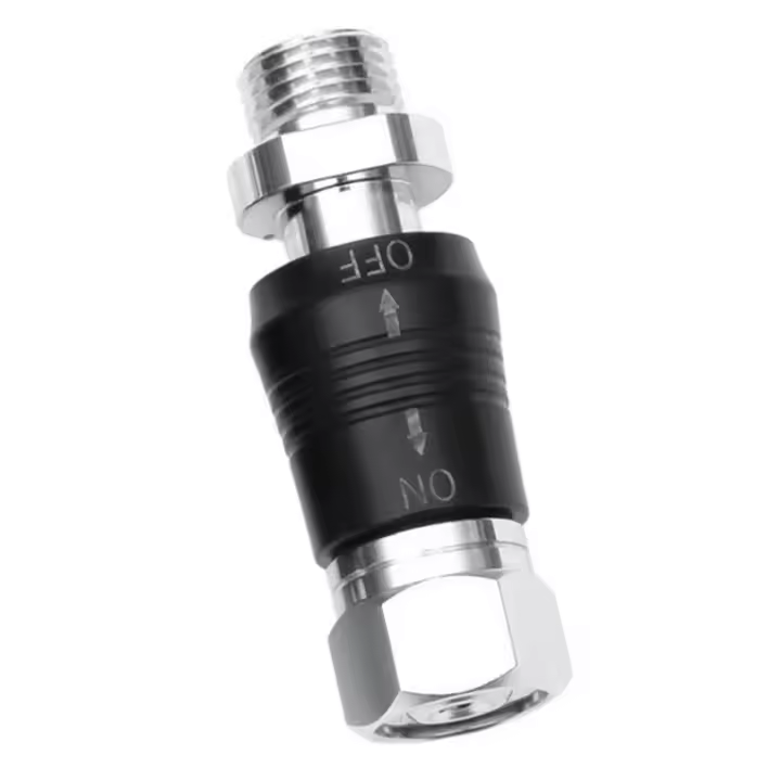 Adaptador de regulador de buceo, conector de rosca 9/16 con interruptor de encendido y apagado, válvula BCD, reemplazo de presión media, estilo C - 1
