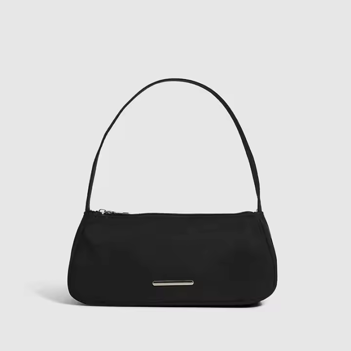 Bolso Oxford de hombro para mujer, diseño Retro, pequeño bolso con cremallera, bolso de mujer de Color sólido con asa superior - 1