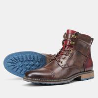 Cómodas botas de cuero para hombre,Botas para hombre,Primavera y Otoño 2025 Nuevo Tamaño 39-45 - details 4