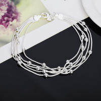 Andara Pulsera de Plata Esterlina  con Cadena de Serpiente y Cuentas Redondas - details 3