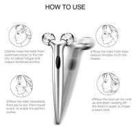 Masajeador de rodillo 3D para cara delgada, herramienta de relajación Facial, con rotación de 360 grados, con forma de - details 1
