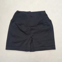 Hamidou pantalones cortos deportivos para mujer, Shorts de Yoga con cintura cruzada, gimnasio, entrenamiento, correr, cintura alta, realce de cadera, sin costuras, Fitness - details 12